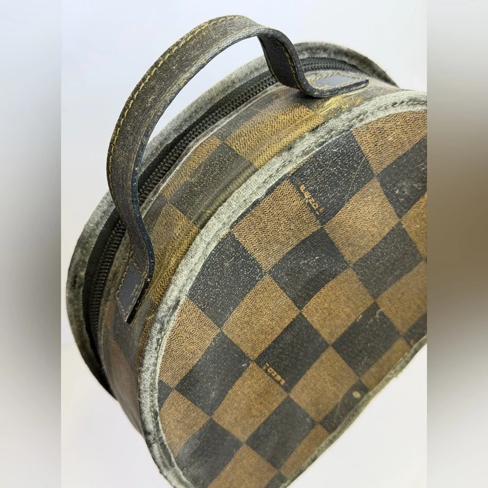 Vintage Fendi Pequin Coated Canvas Vanity Case - Picture 10 of 12
